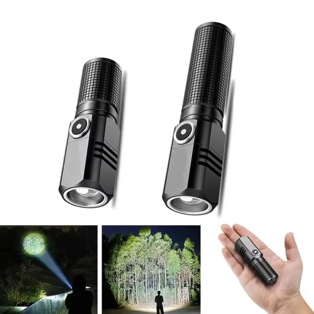 

Super Bright Type-c Rechargeable Flashlight Zoomable Waterproof Zoom Fishing Lantern Multifunctional 3 Lighting Mode
