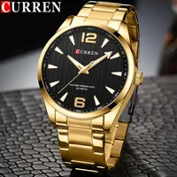 CURREN Sport Men Watch Top Brand Luxury Gold Military Waterproof Male Clock Stainless Steel Quartz Business Man Wristwatch 8434