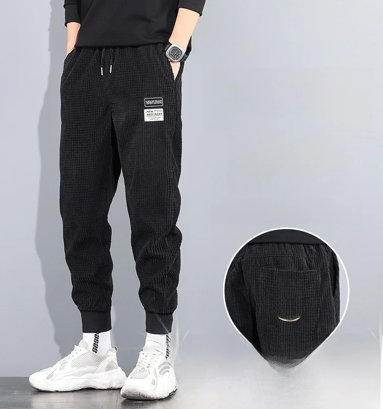 

Corduroy Men's Pants Thiened Fce Harlan Sle Spring Autumn Winter Casual Sports Teenage Workwear Trousers Loose Fit Lon...