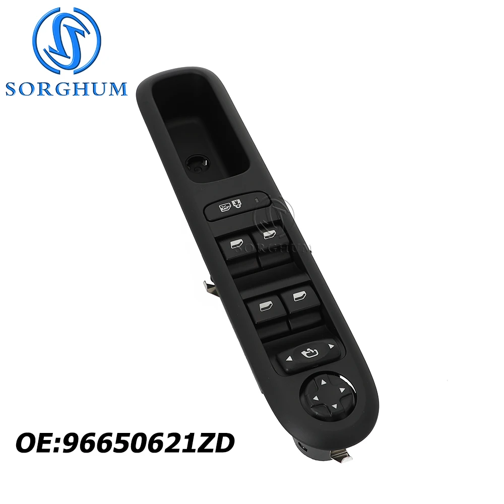 SORGHUM Master Power Window Switch Left Front Door Lifter Switch For Peugeot 3008 5008 Hatchback Wagon 96650621ZD Electric Fold