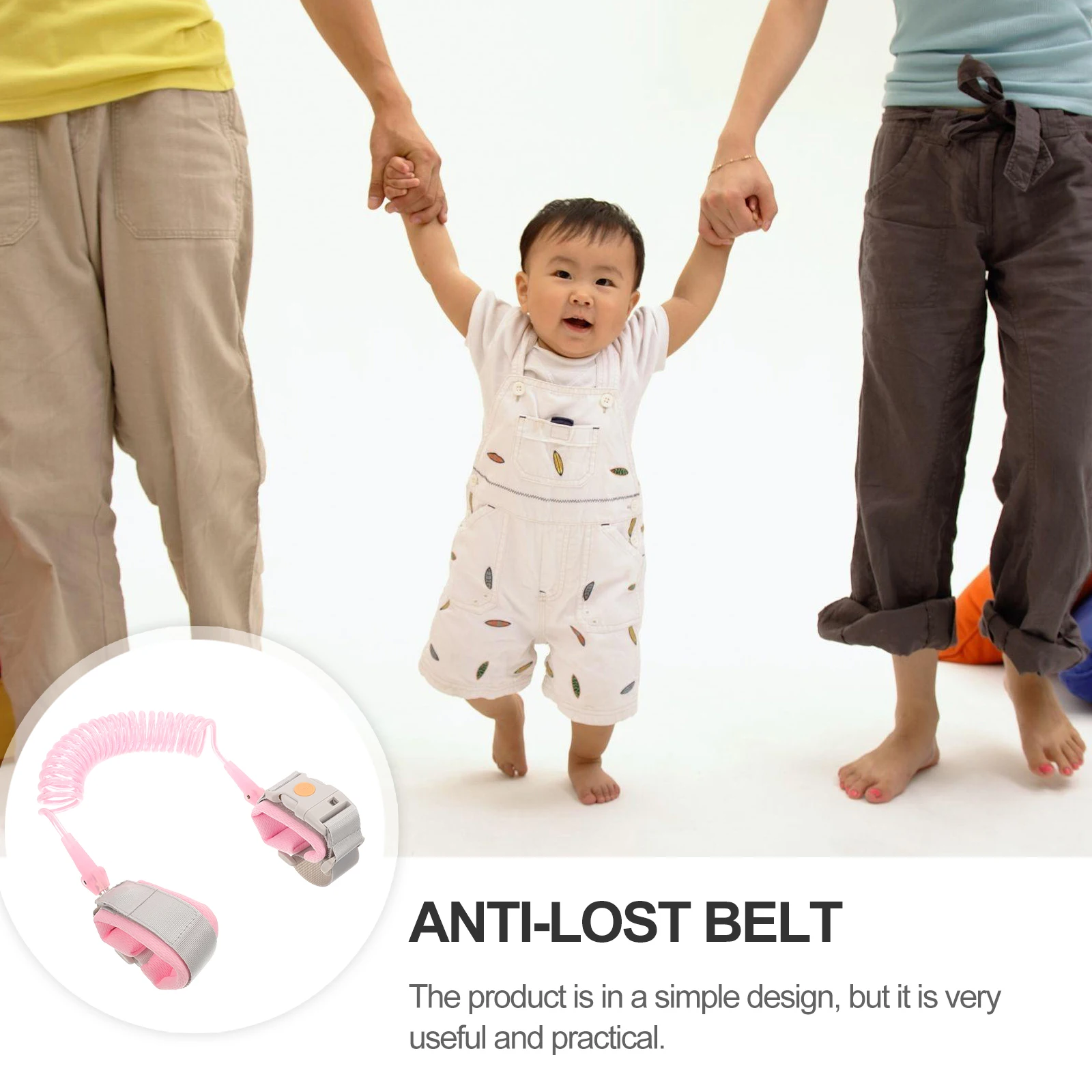 

Anti lost Bracelet Toddler Safety Harness 304 Steel Pink 2m Baby Leash Kids Traction Rope Learning Walk Strap Secure Design