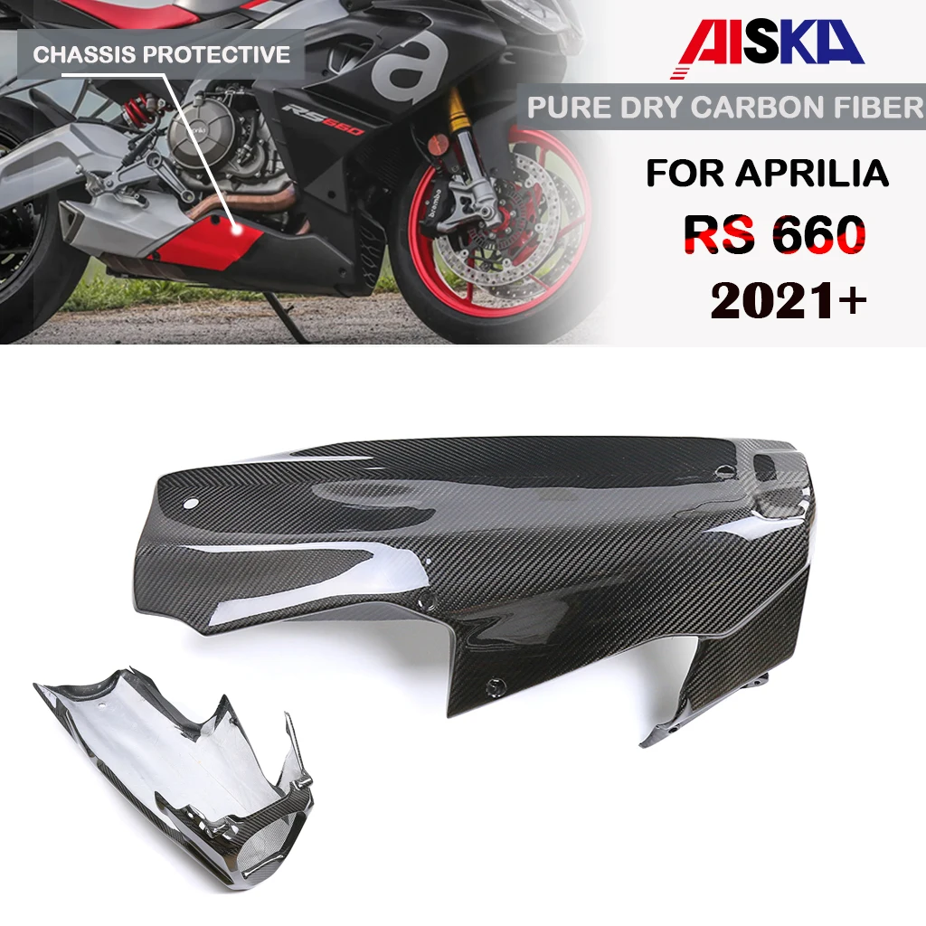 

Motorcycle Accessories Chassis Protective Cover Belly Pan Lower Fairing Kit 3K Dry Carbon Fiber For Aprilia RS660 2021 2022 2023
