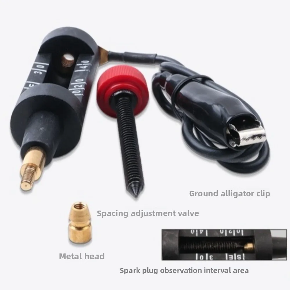 

Регулируемый тестер свечей зажигания. Простой в эксплуатации тестер катушки системы зажигания. Инструмент зазора свечи зажигания для небольшого двигателя.