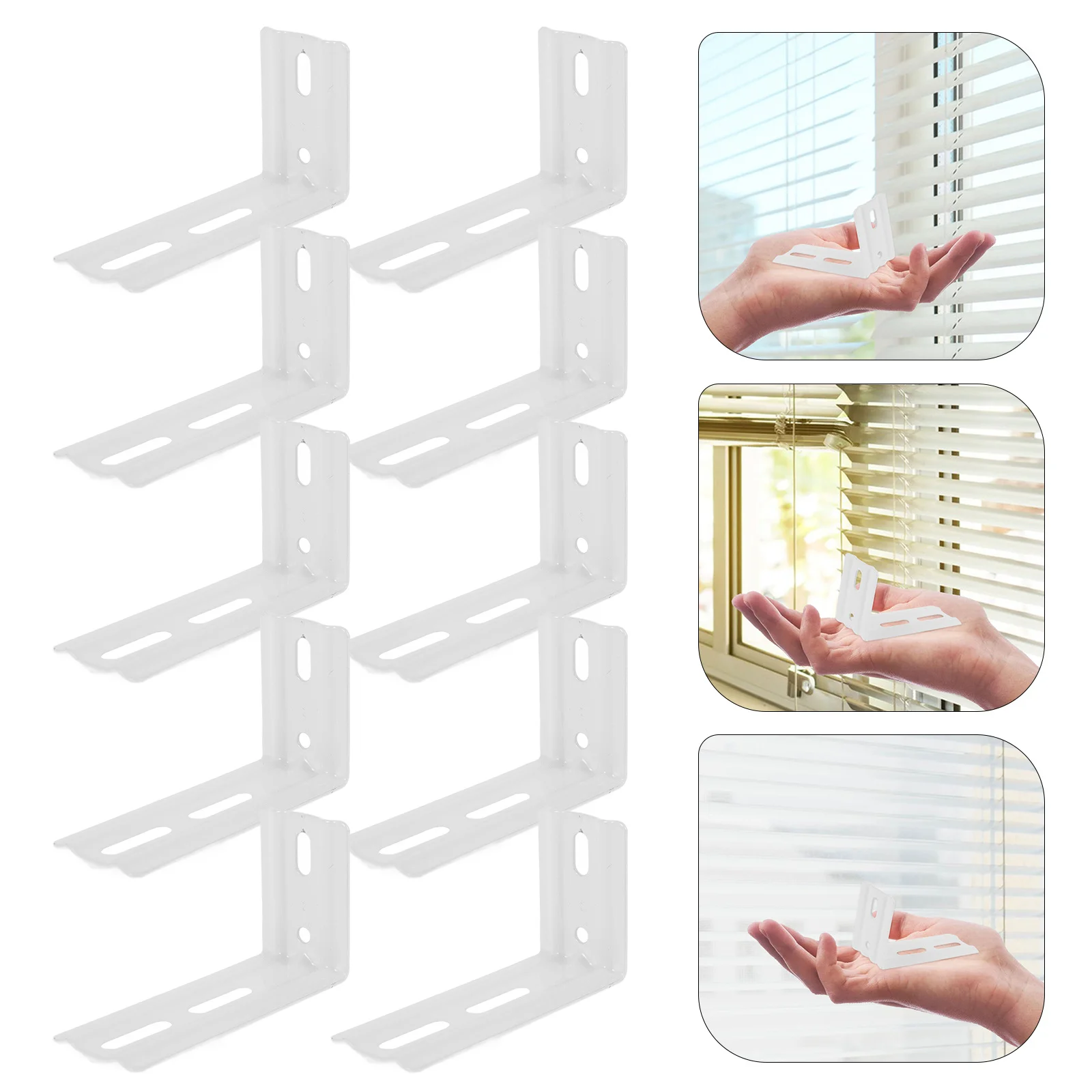 

10Pcs L Bracket for Vertical Blinds Metal Curtain Bracket Strong Clamp Window Blind Mounting Clips Replacement Parts