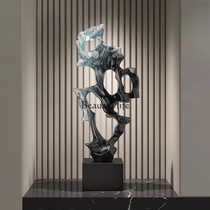 

Taihu stone sculpture ornament housewarming new home gift living room entrance wine cabinet decoration