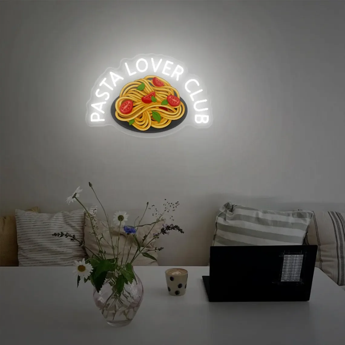 

Неоновая вывеска Pasta Club, неоновая вывеска Club Lover Pasta, современное искусство столовой, подарок для любителя макарон, настенное искусство для кухни, декор спагетти