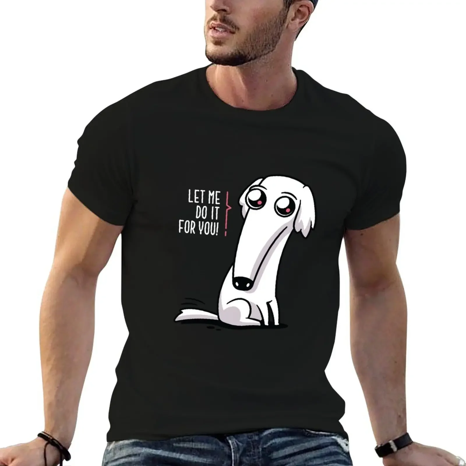 

Let Me Do It For You - Long Nose Borzoi Dog Fitted T-Shirt baggy shirts Aesthetic clothing t shirts for men pack