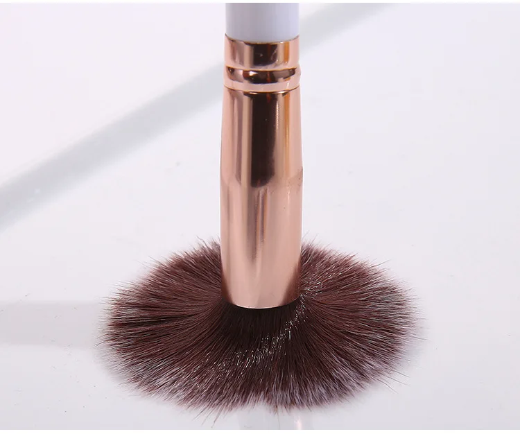 3 個大理石ペンメイクブラシパウダーファンデーションブラシソフトレッドハニーパウダー化粧品パウダー高光沢パウダーブラシツール