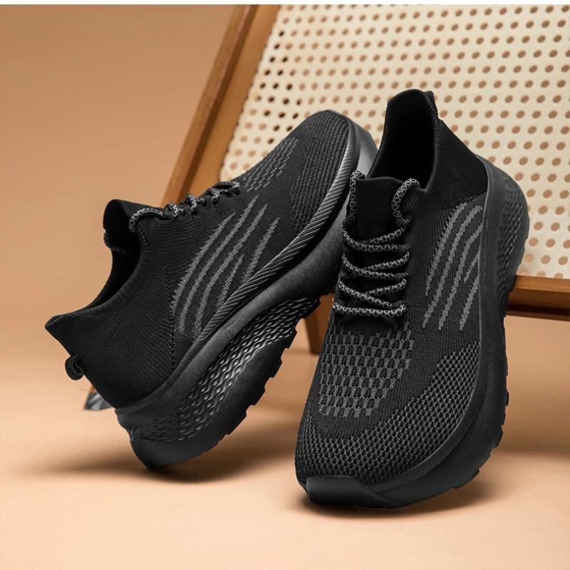New Shoes for Man Breathable Knit Casual Sock Shoes Fashion Thick-soled Sport Shoes Street Comfortable Chunky Sneaker
