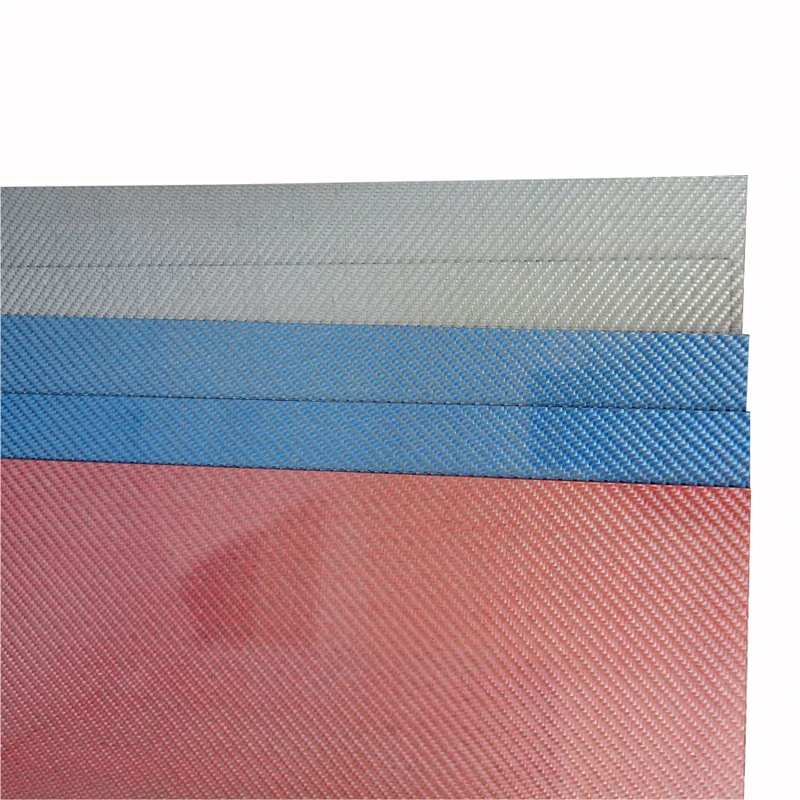 400x500mm Multicolor Carbon Fiber Plate Red Blue Silvery 3K Carbon Fiber Composite Board Panel Thickness 1mm 1.5mm 2mm  3mm 4mm