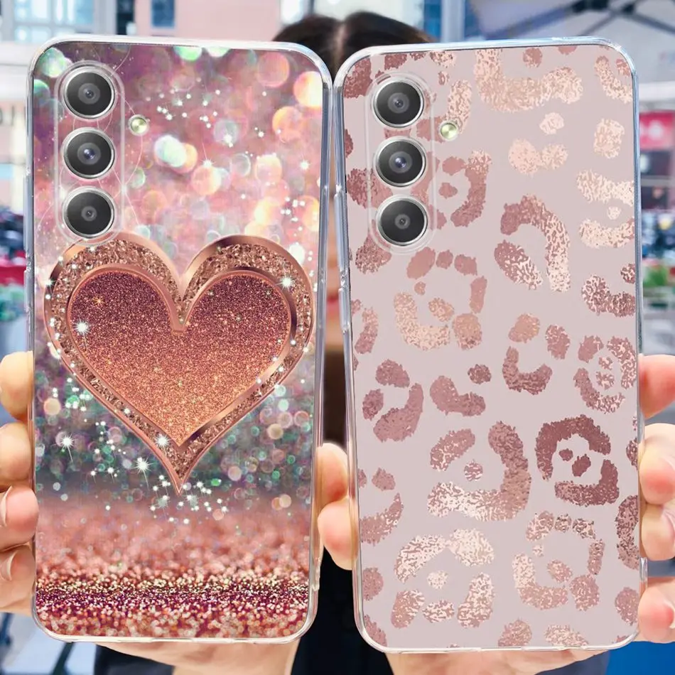 For Samsung Galaxy A55 Case Samsung A55 5G SM-A556B Elegant Printing Soft Silicone TPU Slim Phone Back Cover