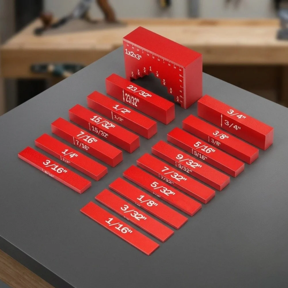 1Set Multi-Functional Gauges Setup Blocks Height Gauge Clear Scale Markings For Table Saw Routers Woodworking Machines