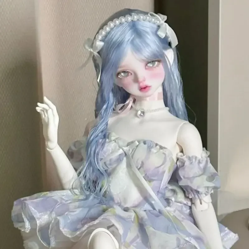 شعر مستعار للدمية لدمية 60/45/30 سنتيمتر Bjd شعر طويل مجعد مع الانفجارات ألعاب فتاة فستان اللعب منزل 1/3 1/4 1/6 إكسسوارات دمي ، بدون دمية #6