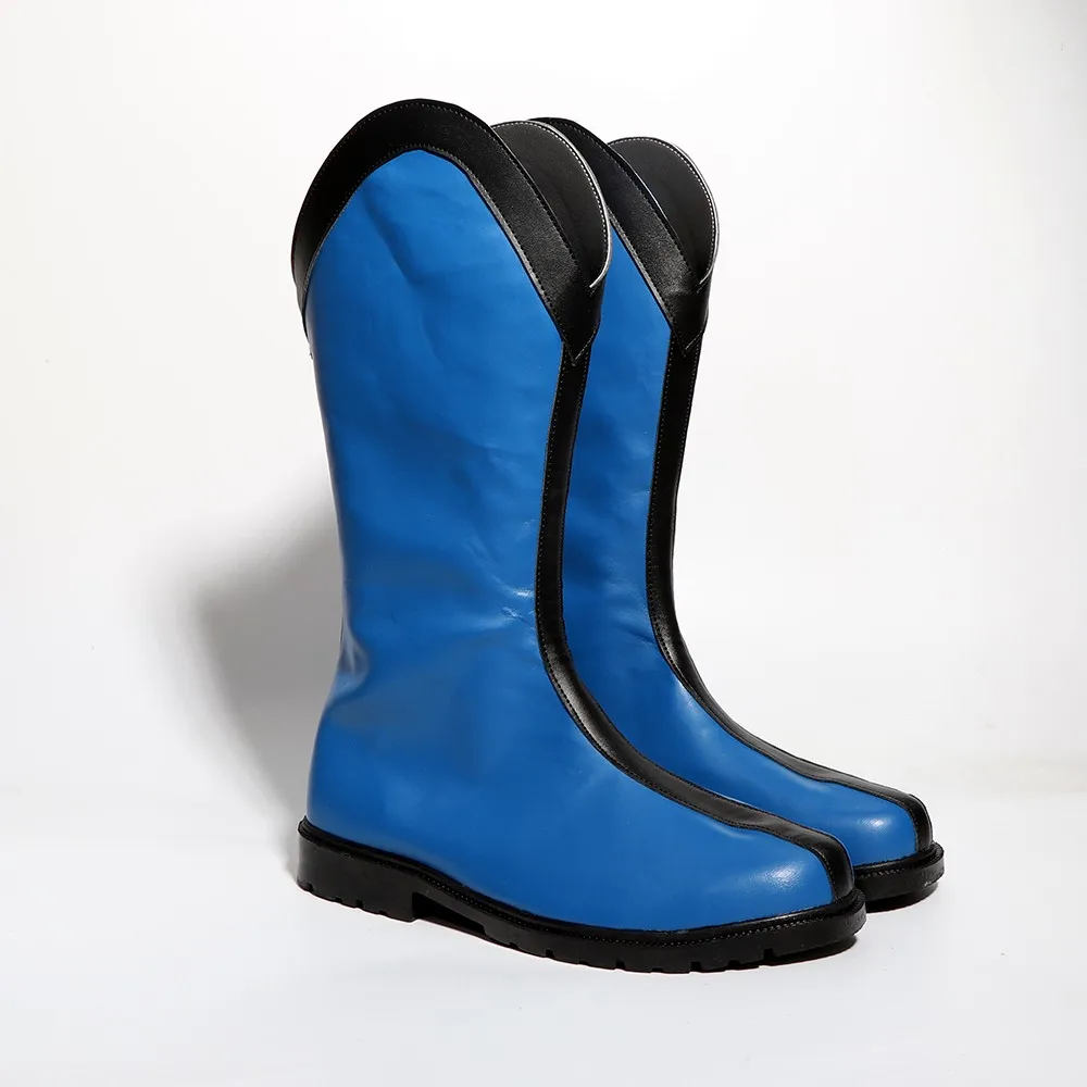 X MAN ウルヴァリンコスプレ衣装靴カーニバルハロウィンブーツブルー手作りフェイクレザーブーツ