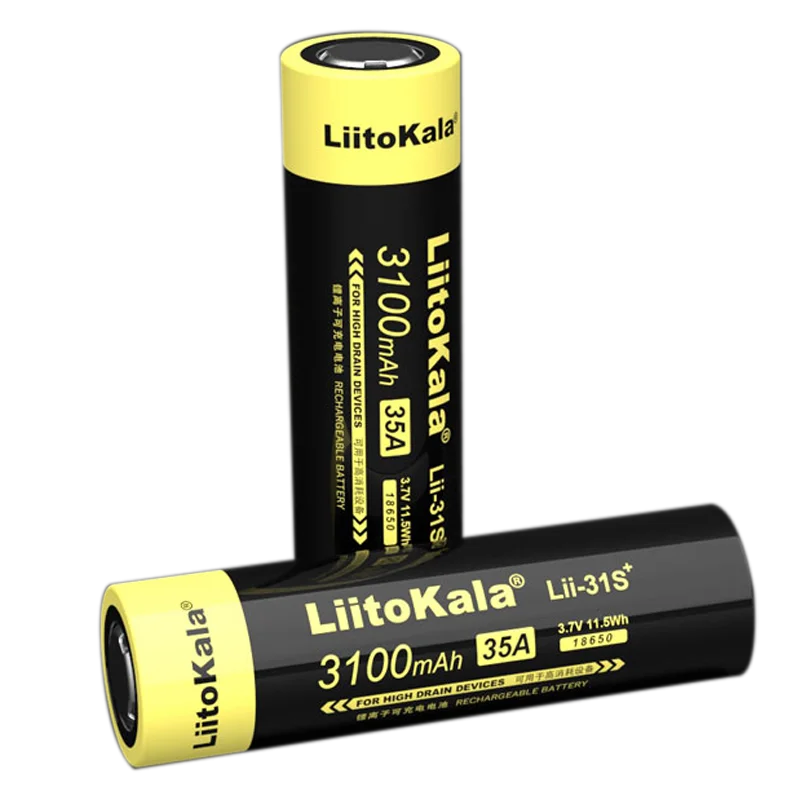 Original LiitoKala Lii-31S 18650 battery 3.7V 3100mAh Rechargeable lithium batteries Flashlight, headlight, electric tool