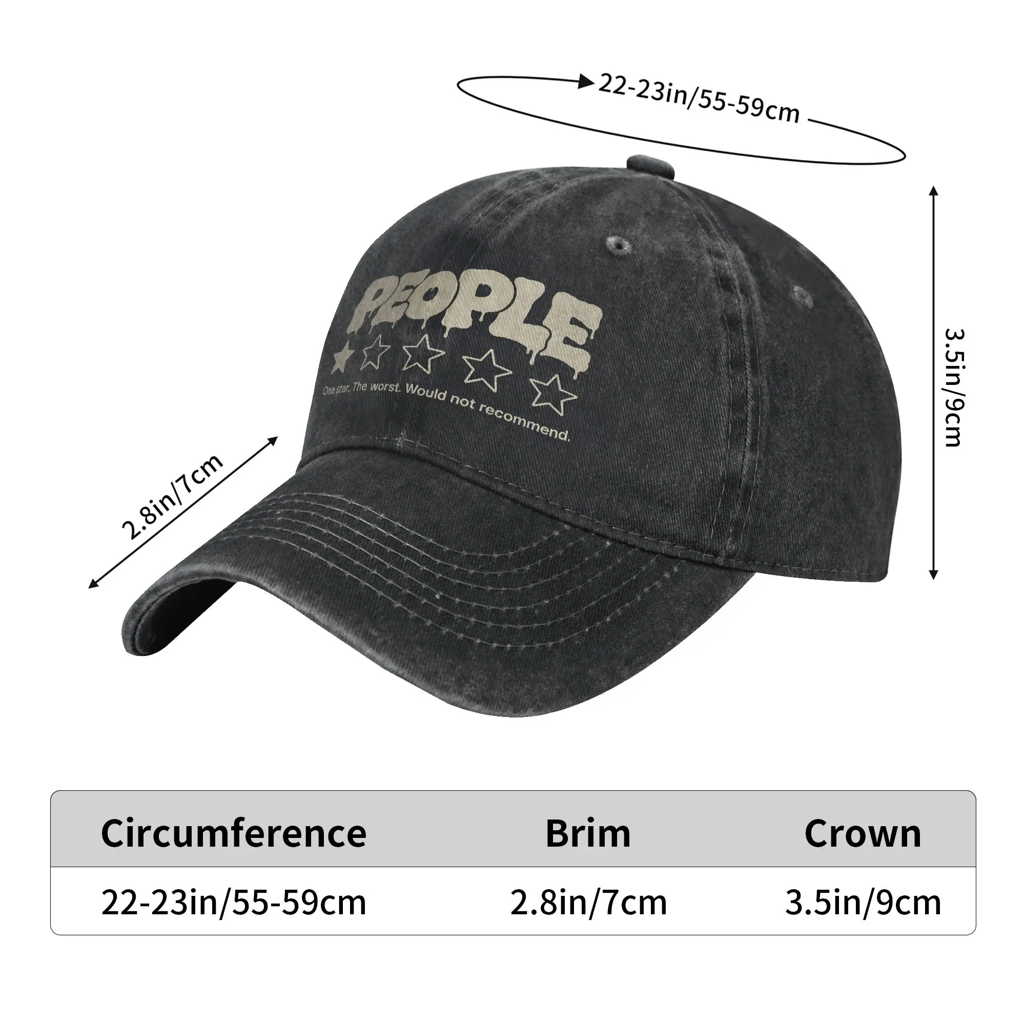 People One Star Review Total Nightmare Would Not Recommend Casual Baseball Cap Summer  Trucker Hat Breathable Gym Hip Hop Hats