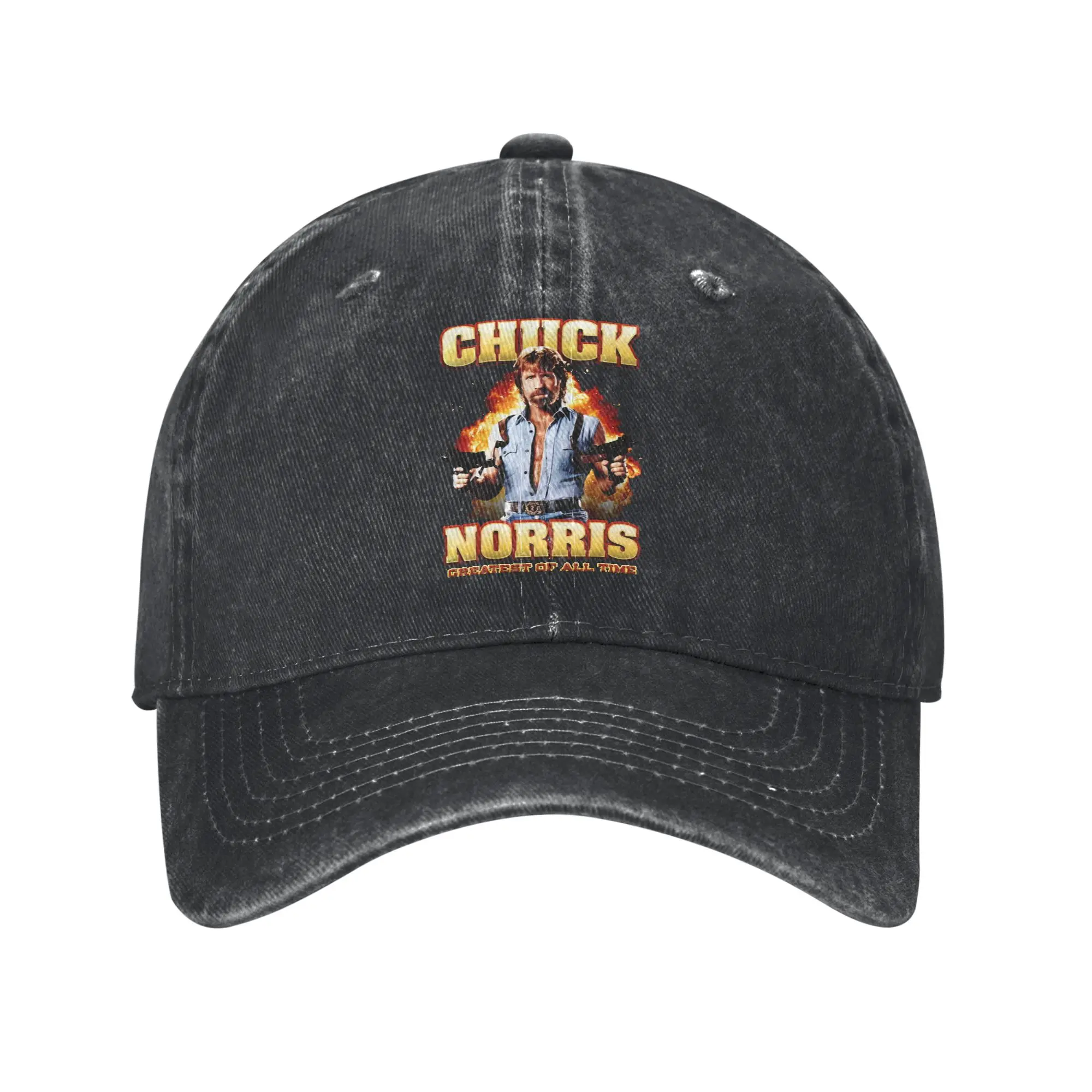 Chuck Norris Greatest of all Time Fashion Baseball Cap  Washable Visor Hat  Long Journey Visor Hat