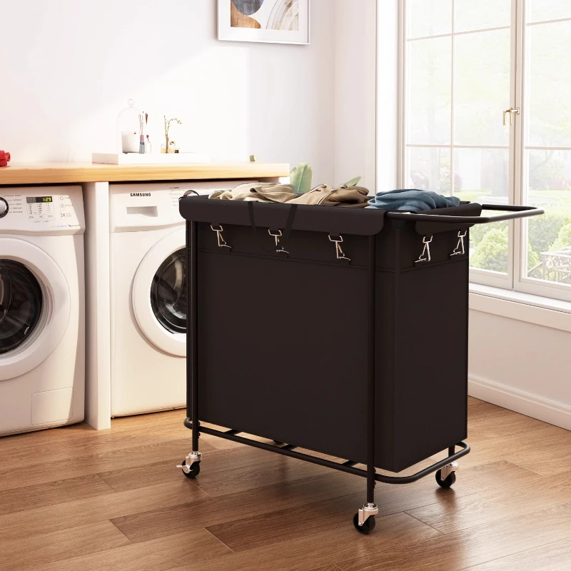 Dirty clothes basket household with wheels removable bedroom dirty clothes dirty clothes cart rack bathroom laundry storage