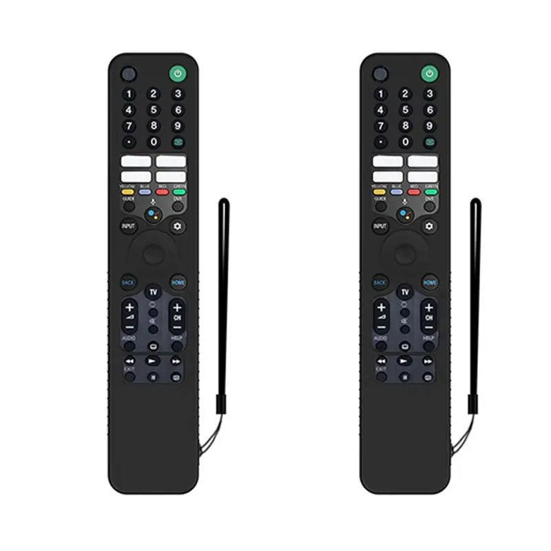 

2X защитный чехол для пульта дистанционного управления Sony RMF-TX520U MG3-TX520U Smart TV, противоударный прочный силиконовый чехол (черный)