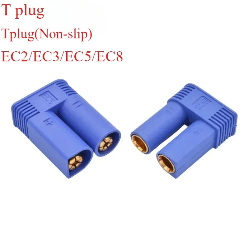 5/10 Sets T Plug EC2 EC3 EC5 EC8 Bullet Banana Plug Lipo Battery Connector Terminal Socket Male Female DIY RC Airplane Aircraft