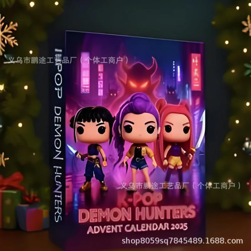Kpop الشيطان هنتر التقويم Huntrix Rumimira Zoe Saja Boys Derpy Tiger زينة السنة الجديدة عيد الميلاد العد التنازلي لعبة الهدايا. مكتب