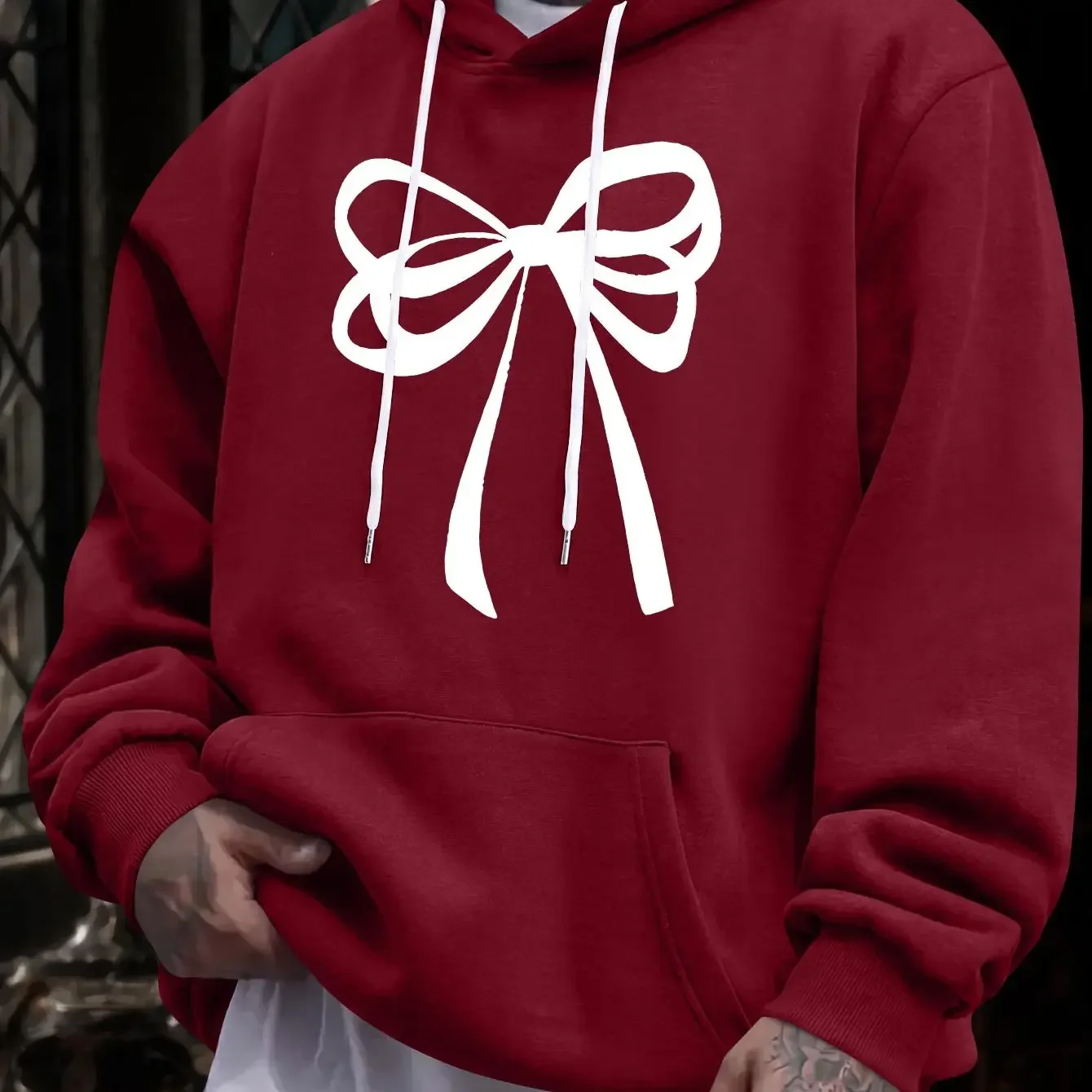 Men'S Plus Size Oversized Hoodie Vintage American Graphic Print Creative Streetwear Hooded Sweatshirt Versatile Fashion Sports