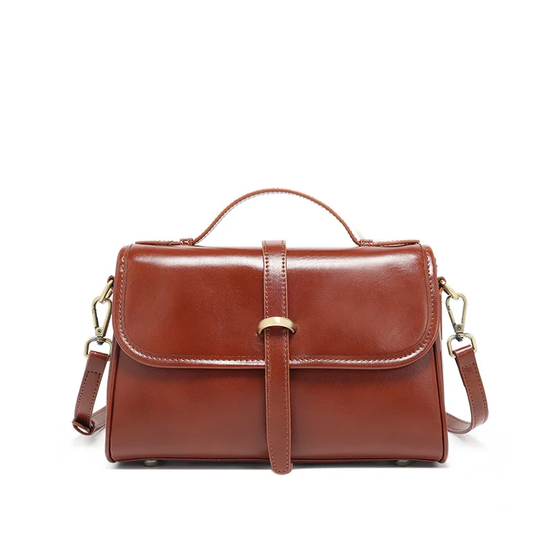 

Vintage vegetable tanned cowhide handbag Fashion all-in-one messenger Bag Women's leather large capacity commuter crossbody bag