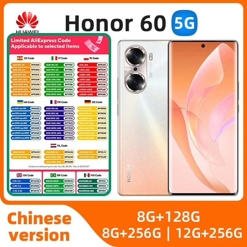 Honor 60 5G Mobile Phone Android 11 Snapdragon 778G 6.67