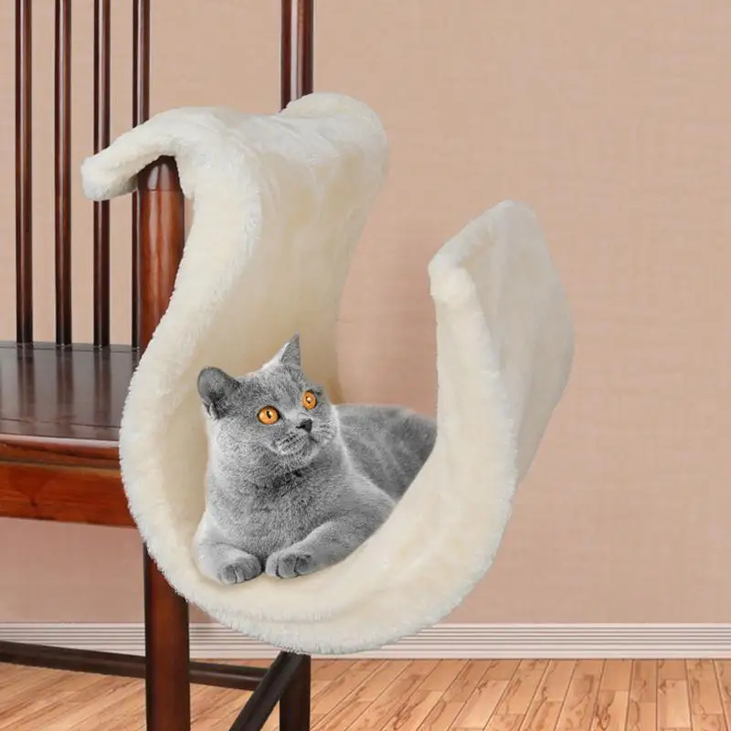 Cat Window Perch Soft Wireless Pets Window Perch Wireless Warm Fleece Basket Cradle Hammock For Cabinet Doors Chair Backs Ledges