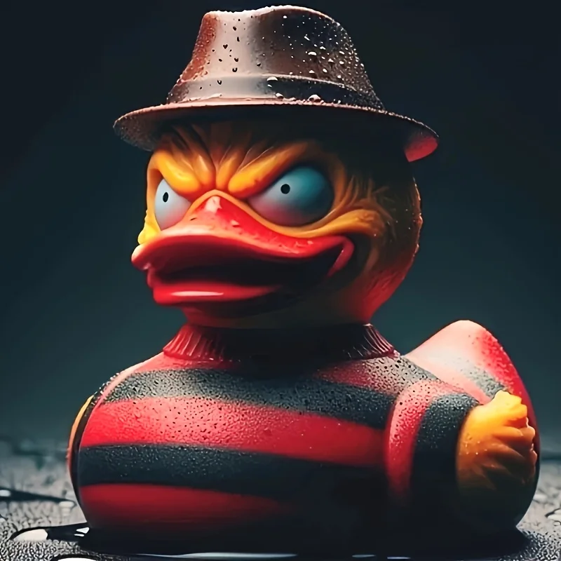 Whimsical Novelty Movie Duck Figurines Evil Funny Duck Resin Table Ornaments Party Desktop Decorations Halloween Favors Guests