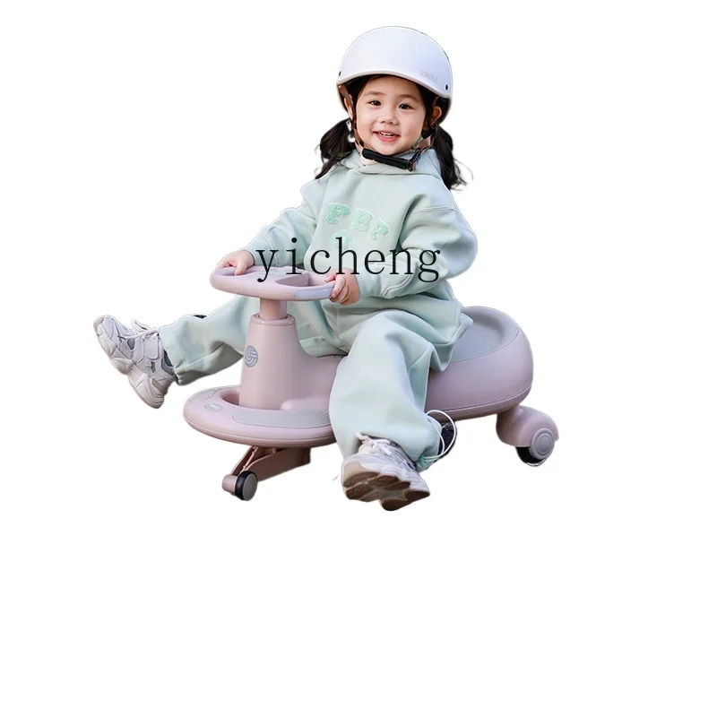 

Tqh Baby Swing Car 1 1 1 3 Years Old Luge Mute Anti-Flip Baby Baby Walker Can Sit Adult Kiddie Ride