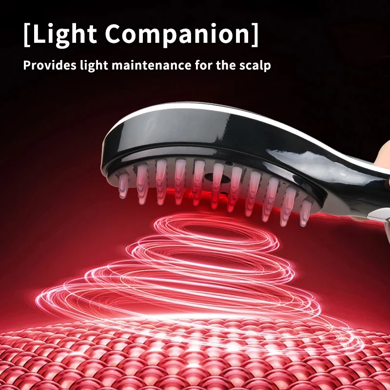 Electric massage comb for hair loss prevention, meridian head massage device, phototherapy hair care comb, colorful hair care ma image 3