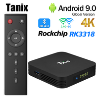 TANIX TX8 Android 9.0 Smart TV BOX Rockchip RK3318 4GB 64GB BT4.0 USB3.0 AV1 2.4G/5G Wifi 4K HD Media Player Set Top Box