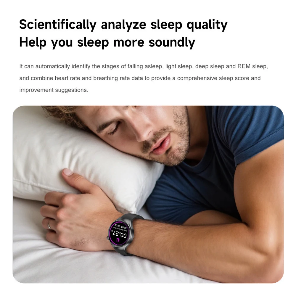 البوصلة مقاوم للماء بلوتوث دعوة Smartwatch SOS التنفس ضوء لفتة التحكم باللمس الرياضة ساعة ذكية معدل ضربات القلب الموسيقى