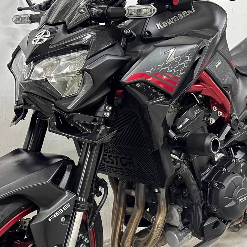 New For Kawasaki Z900 2020 2021 2022 Bright Black Motorcycle Z 900 Naked Front Spoiler Winglet Aerodynamic Wing Kit Spoiler