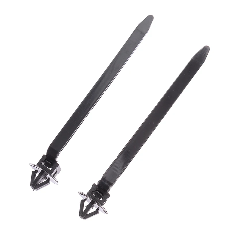 Attaches de voiture en nylon pour toutes les voitures, clips de fixation ronds, sangle à glissière, noir, 10 pièces