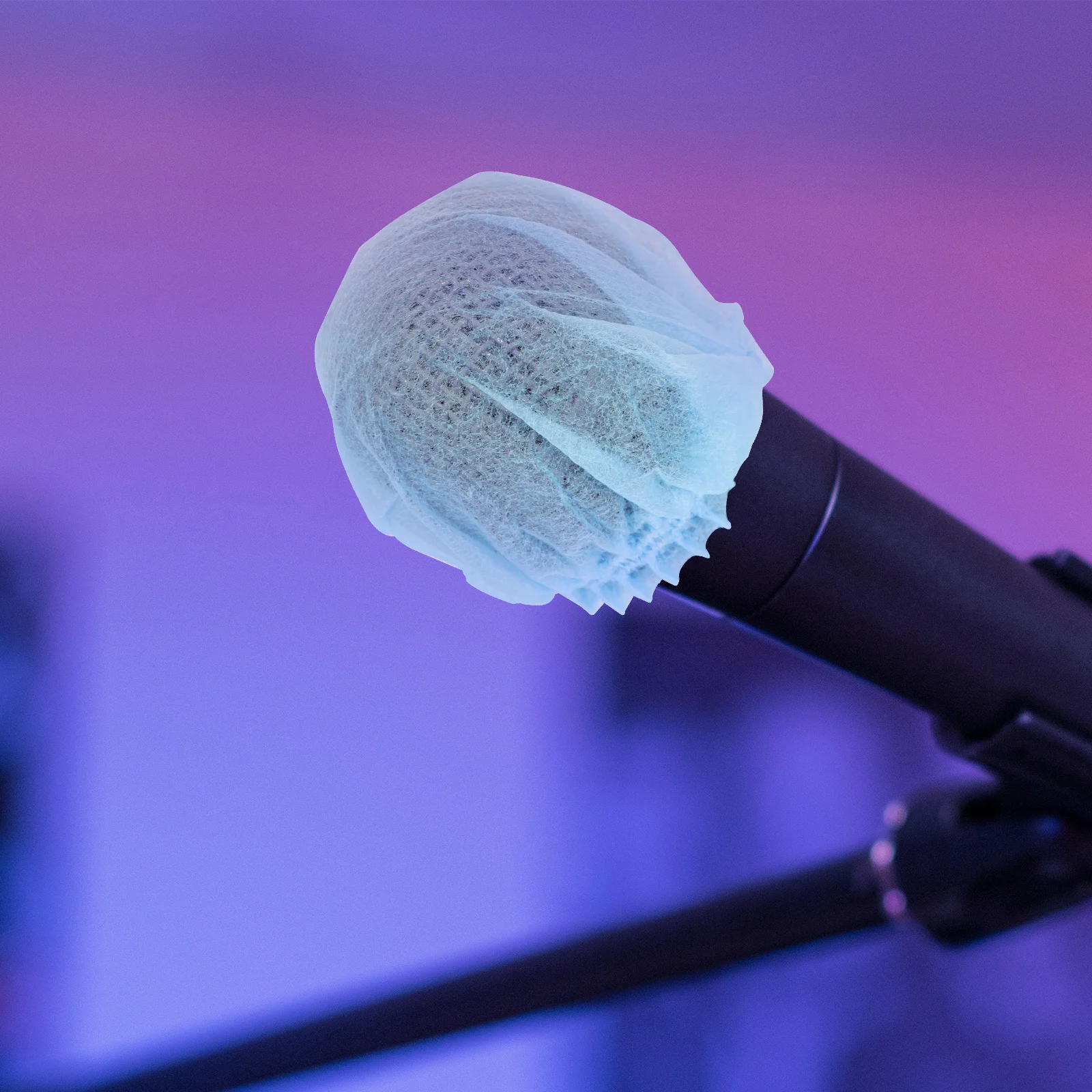 200Pcs Anti-Splash Disposable Microphone Covers Non-Woven Fabric Mic Protector for Ktv Singing Accessories Reliable Mic Sleeve