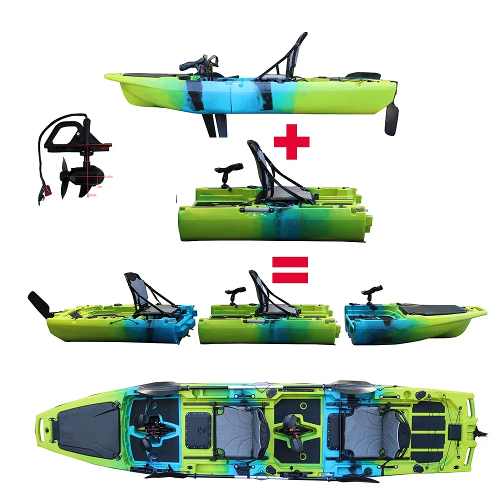 

Kayak 2 Seat Top Fishing Modular Pedal Kayak Fishing Electric with Fishing Accessories