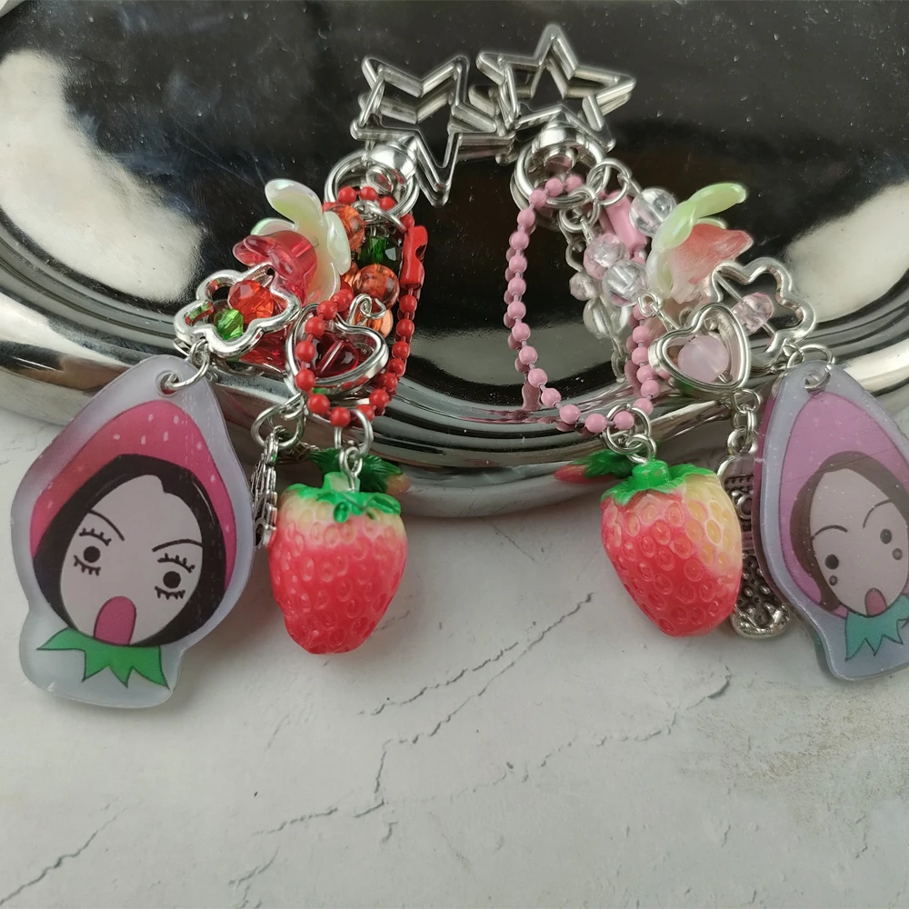 Handmade Nana and Hachi Keychains Y2k Jewelry Anime