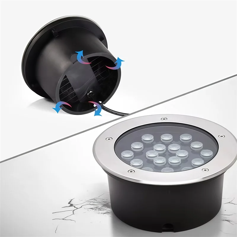 DC12V AC220V 110V 1w3W6W9W12W IP67 Waterproof LED Underground Light Outdoor Ground Garden Path Floor Buried Yard Spot Landscape