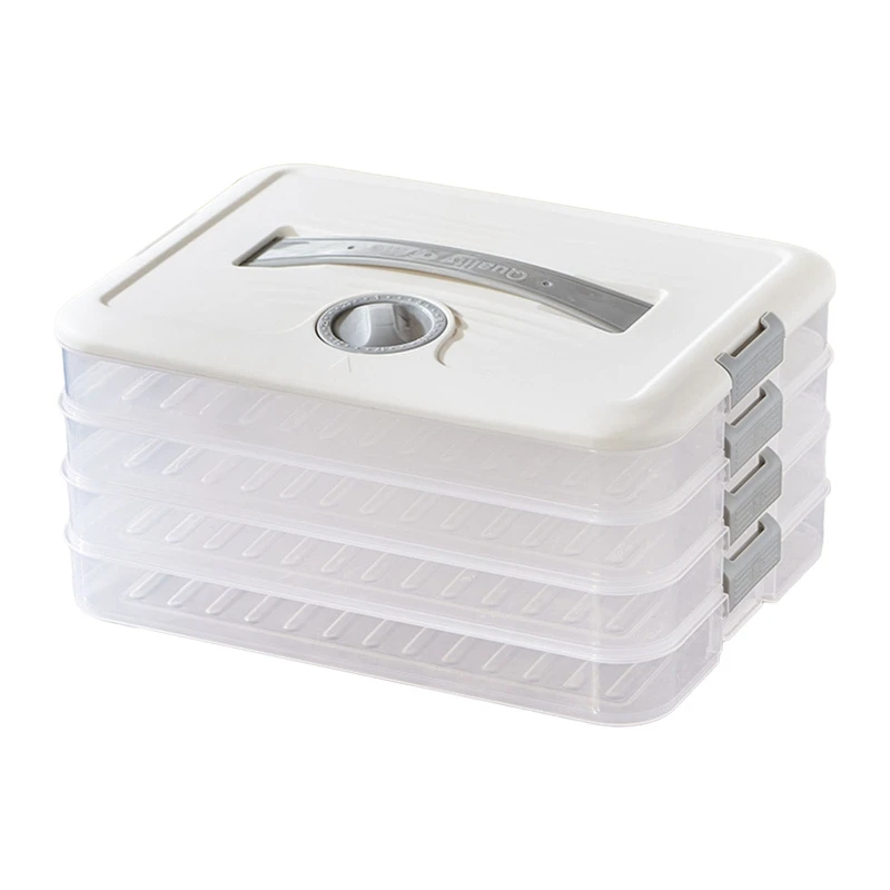 Multi-Layer White/Green Dumpling Box Froze Container Box for Wontons Dropship