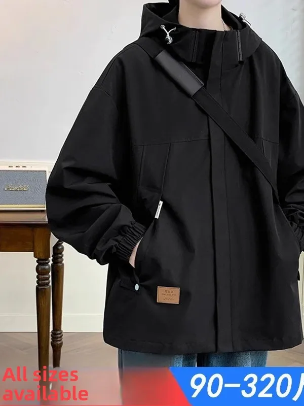 

Повседневная мужская куртка-пилот для активного отдыха, рабочая одежда, свободный крой, с капюшоном, осенне-весенняя, из полиэстера, с длинными рукавами, на молнии