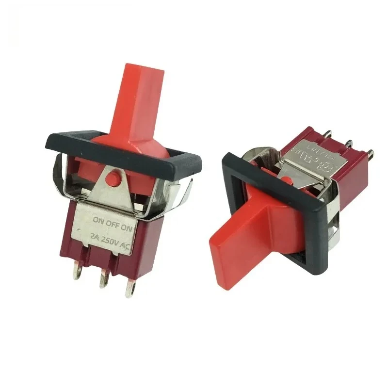 for RLS-102 202 123 223 Button Switch with Handle 3 Pins 2 Gears 3 Gears 6 Pins Bilateral Self-Reset Switch