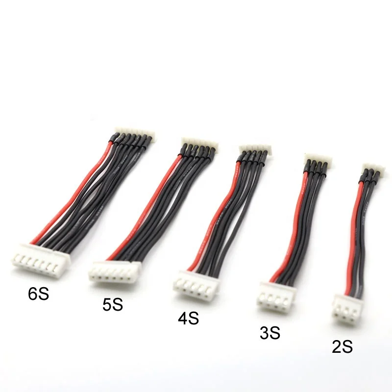 สายต่อแบตเตอรี่ JST-XH 2S 3S 4S 5S 6S สำหรับชาร์จแบตเตอรี่ลิโพ ใช้กับเครื่องชาร์จ IMAX B6 B6AC สำหรับโดรน RC จำนวน 50 ชิ้น