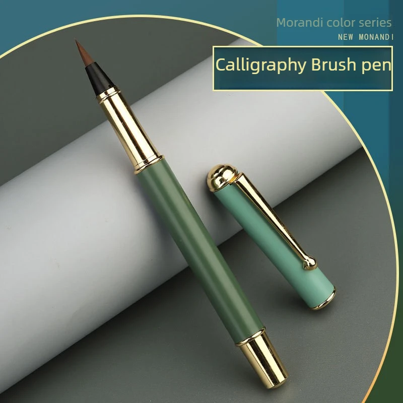 Calligraphy Brush Pen Ink-adding Fountain Pen with Fine Tip for Hand Lettering Art Drawing Stationery Office School Supplies