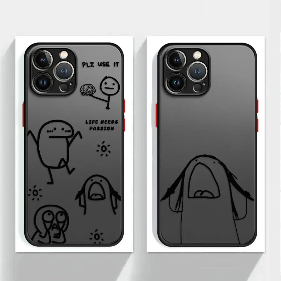 Interesante funda de arte divertido para iPhone 11 17 16 Pro Max 16e 12 13 Mini 14 15 Plus XS 17 Air funda trasera para teléfono