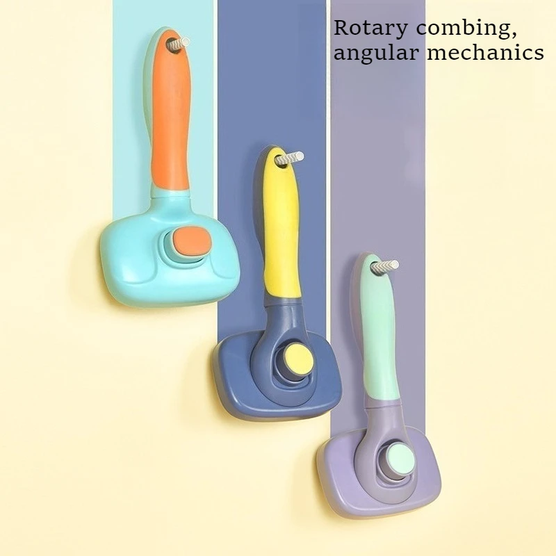 Self Cleaning Pet Needle Comb, Cat Knot Opening Massage Brush One-Click Hair Remover Washable Pet Grooming Supplies