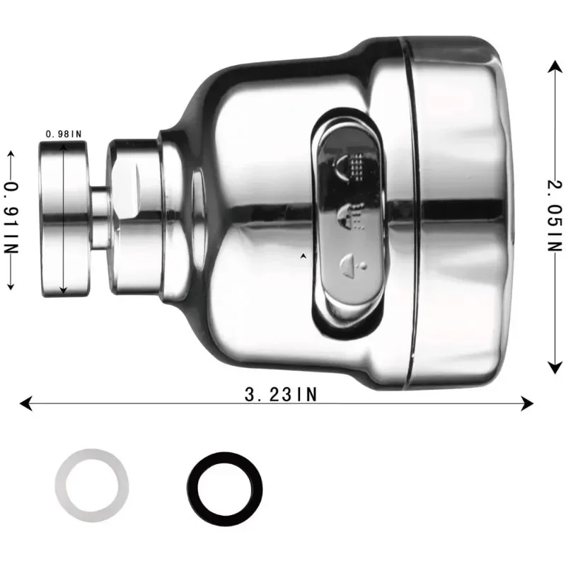 360-Grad-drehbarer Küchenarmatur-Belüfter, verstellbarer Dual-Modus-Sprühfilter, Diffusor, wassersparende Düse, Badarmatur-Anschluss