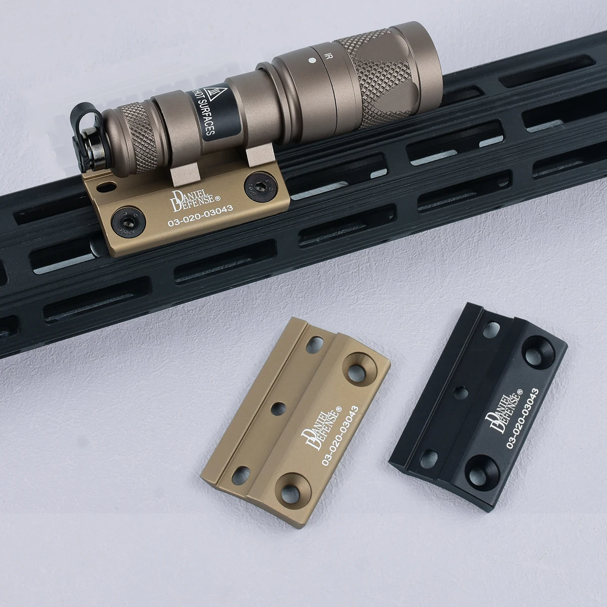 Tactical SureFire M600C DANIEL DEFENSE Flashlight Side Mount MLoK Rail DD CNC Keymod SF M300 M600 Light Base Mount High Quality