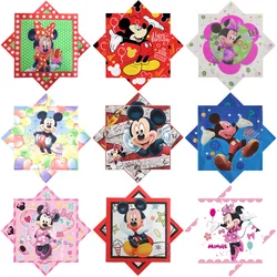 20pcs/Pack Children's Mickey Mouse Napkins Birthday Party Decoration Paper Napkin Minnie Mouse Theme Disposable Tableware